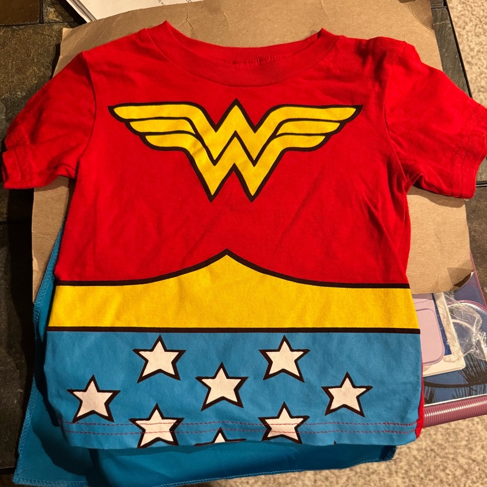 DC Comics Kids Superhero Costume T-Shirt - Red, Yellow, Blue